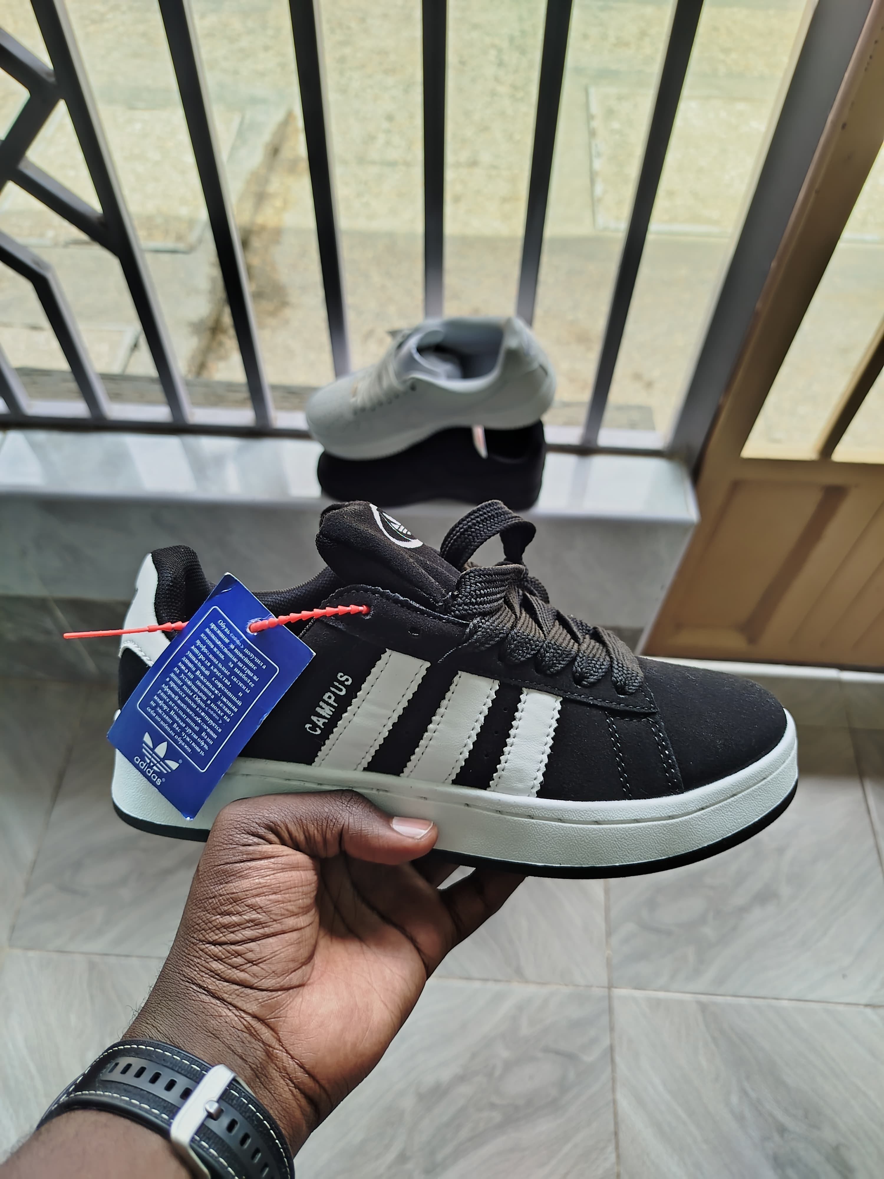 Adidas Campus – Black/White Suede Sneakers